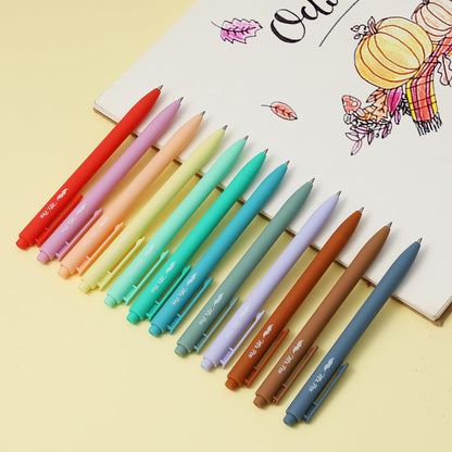 Cute Retractable Gel Pens, 12 Pack, Colored Ink, Fine Point 0.7mm