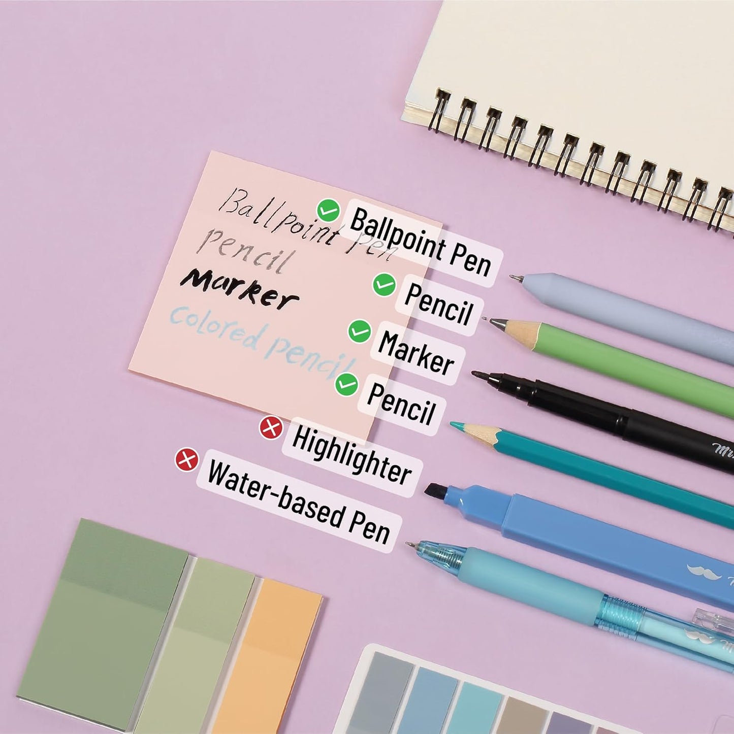 Mr. Pen- Aesthetic Book Annotation Kit, Aesthetic Highlighters and Gel Pens