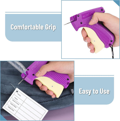 Mr. Pen- Tagging Gun, 5 Needles, 1008 pcs 2" Barbs Fasteners, Purple & White, Tagging Gun for Clothing Tag Gun for Clothes Tag Gun, Price Tag Gun