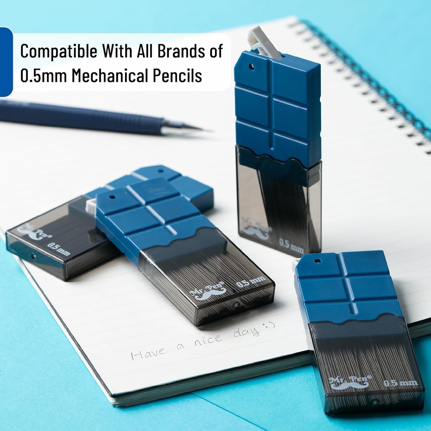0.5 Mechanical Pencil Lead Refills, 10 Tubes, 1200 pcs
