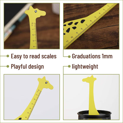 Mr. Pen- Wooden Ruler, 15cm, Giraffe Wood Ruler, Centimeter Ruler, mm Ruler