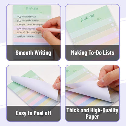 Mr. Pen- to Do List Sticky Notes, 4"x6", 6 Pads, 300 Sheets, Striped to Do List Notepad, Lined Sticky Notes, to Do List Planner