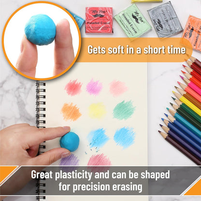 Mr. Pen- Kneaded Eraser, 18 Pack, Colorful, Kneaded Erasers for Artists