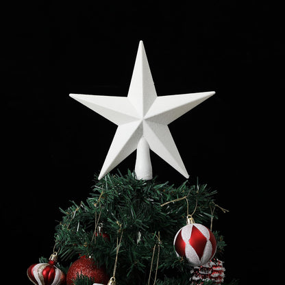 Mr. Pen- Glitter Star Tree Topper, 8-Inch, White Star Christmas Tree Topper Star, Christmas Tree Star Topper