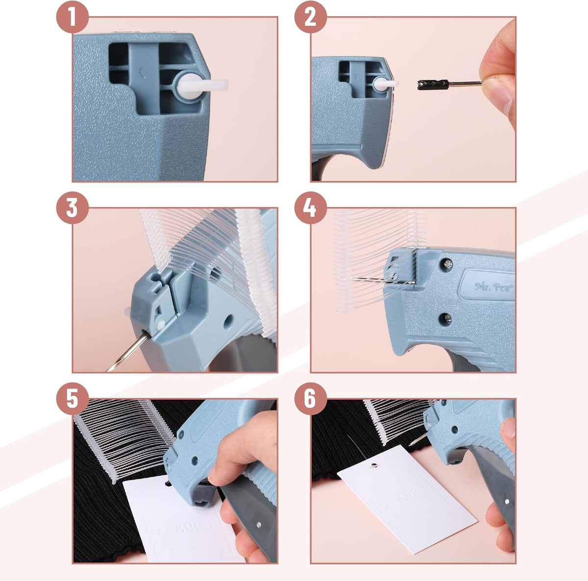 Mr. Pen- Tagging Gun, 5 Needles & 2000 Pcs Barbs Fasteners, Blue, Price Tag Gun, Tagging Gun for Clothing, Tag Attacher Guns, Retail Tagging Gun, Hang Tag Gun
