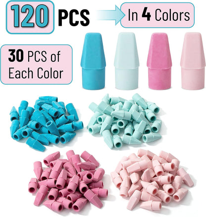 Mr. Pen- Pencil Top Erasers, 120 Pack, Latex-Free, No-Smudge