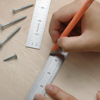 Metal Machinist Ruler 6 Inch, 2 Pack, Stainless Steel