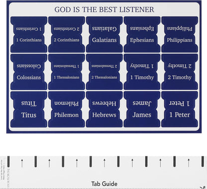 Mr. Pen- Bible Tabs, 75 Tabs, Sapphire Blue, Laminated Bible Tabs for Women and Men