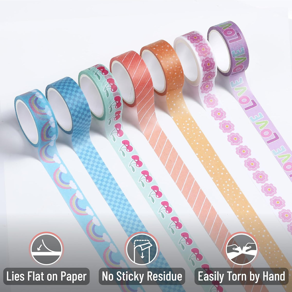 Mr. Pen- Washi Tape Set, 21 Rolls, Assorted Sizes, Pastel Bliss, Washi Tape for Journaling