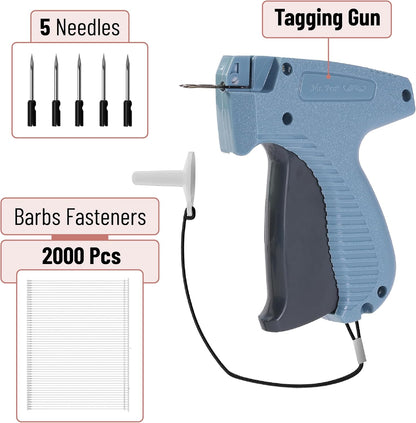 Mr. Pen- Tagging Gun, 5 Needles & 2000 Pcs Barbs Fasteners, Blue, Price Tag Gun, Tagging Gun for Clothing, Tag Attacher Guns, Retail Tagging Gun, Hang Tag Gun