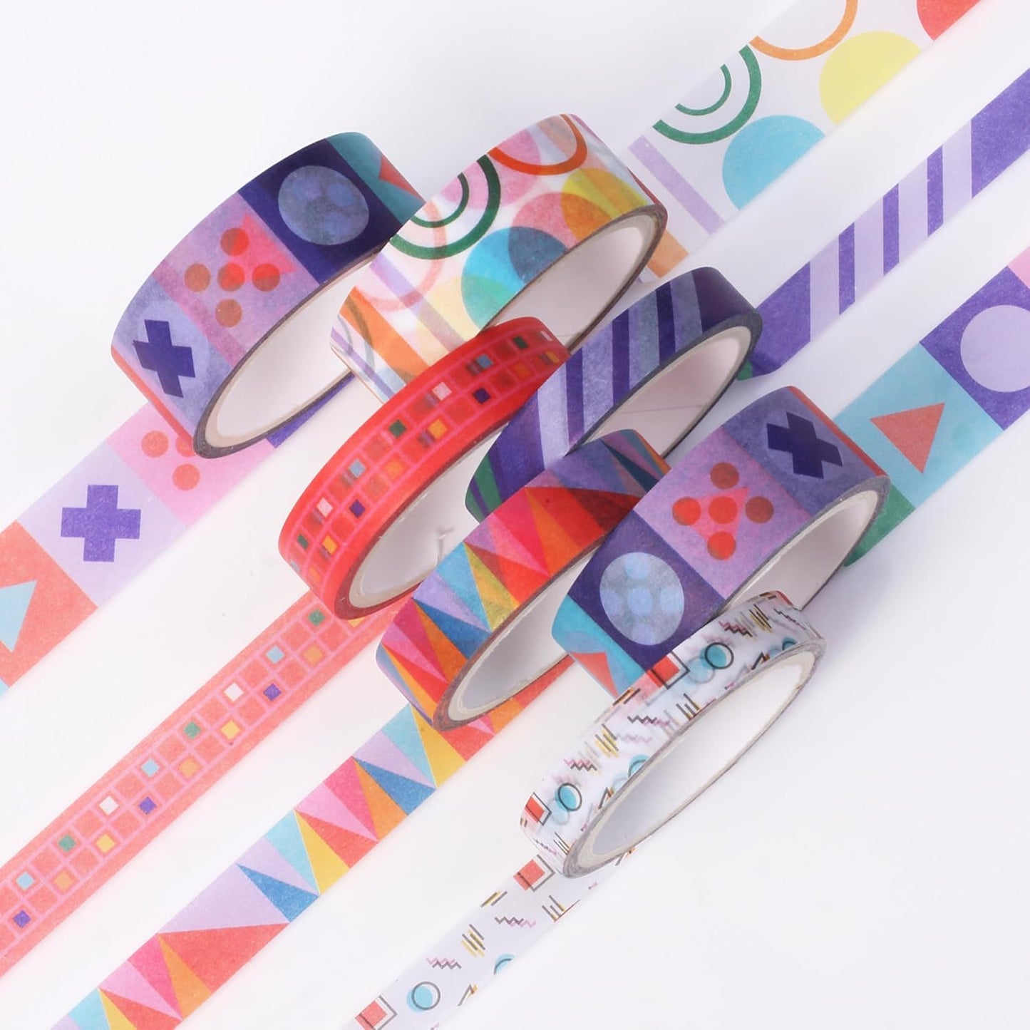 Mr. Pen- Washi Tape Set, 8 Rolls, Geo Labyrinth, Decorative Tape, Washi Tapes, Scrapbook Tape