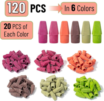 Mr. Pen- Pencil Top Erasers, 120 Pack, Latex-Free, No-Smudge