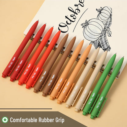 Mr. Pen- Retractable Gel Pens, 12 Pack, Black Ink, Old Mill Color Barrel Gel Pens, Gel Pens Fine Point 0.5mm, Retractable Pens