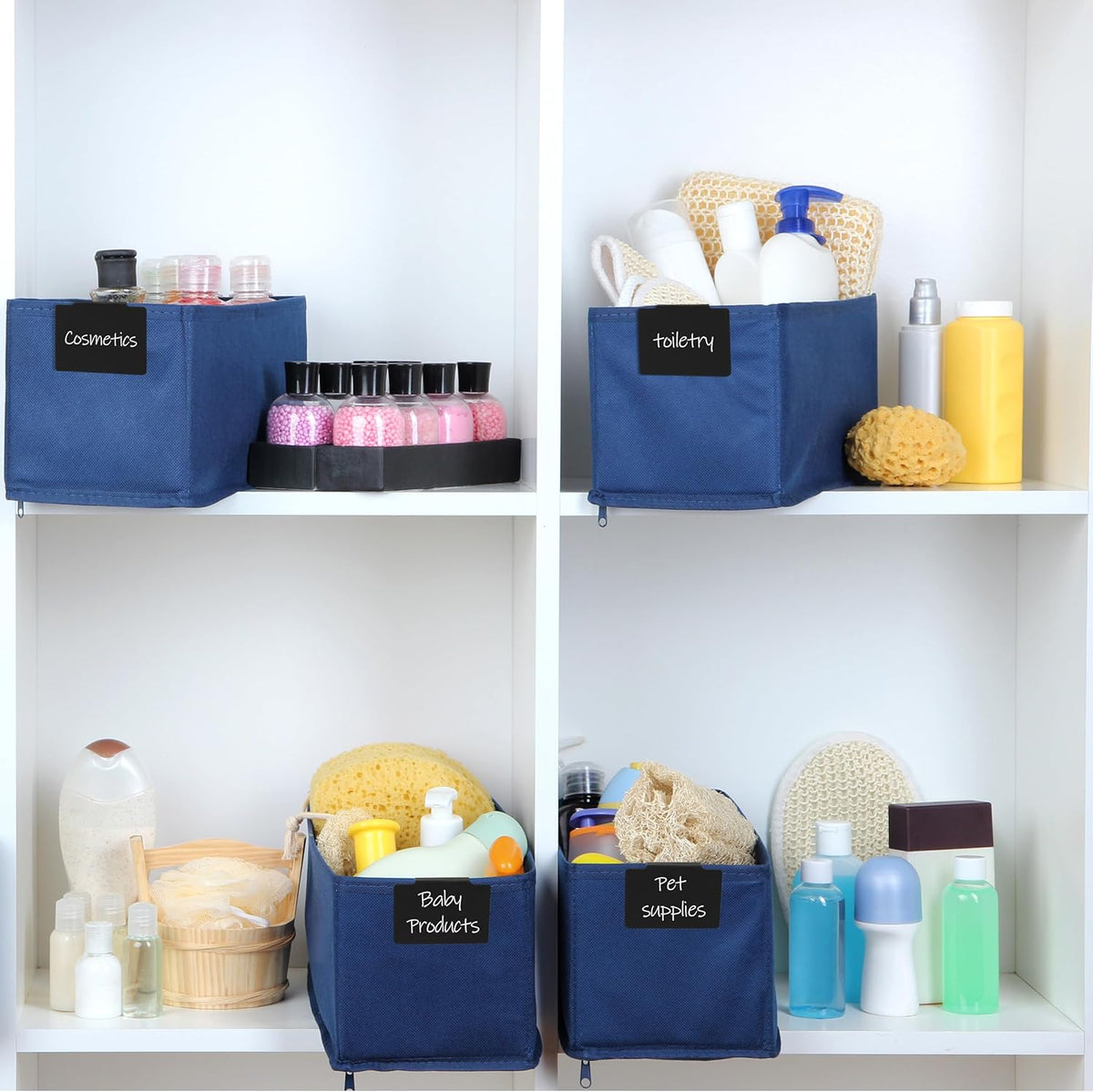 Mr. Pen- Basket Labels Clip On Set, 102 pcs, 100 Removable Bin Labels Clip On with 2 Chalk Markers