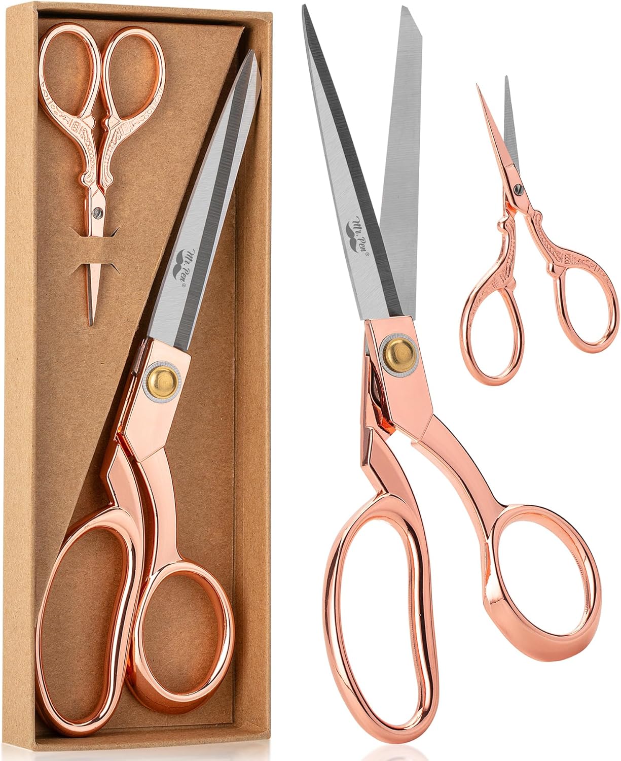 Mr. Pen- Fabric Scissors and Embroidery Scissors Set, 8.5" & 3.5", Stainless Steel