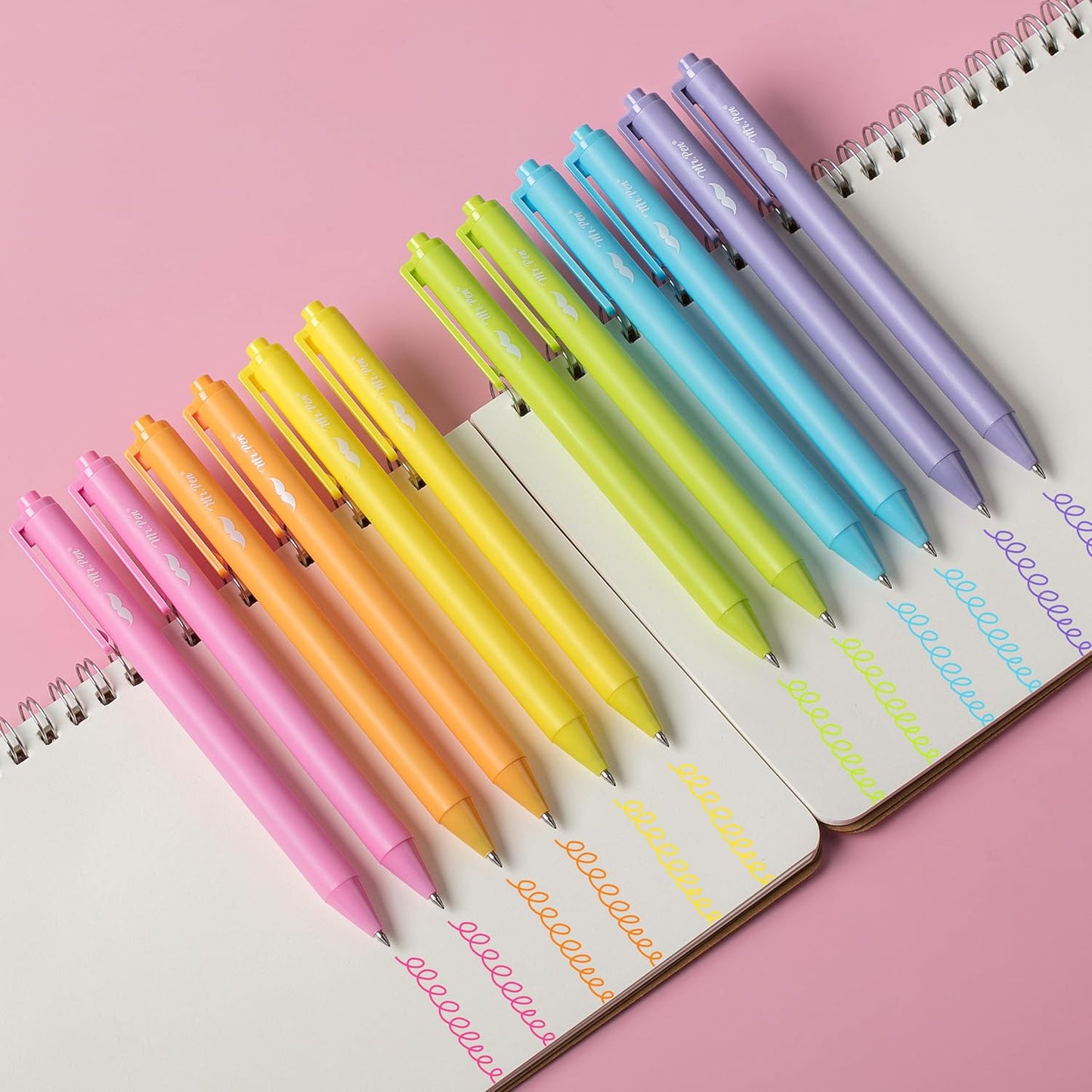 Mr. Pen- Retractable Gel Pens, 12 Pack, Bright Color Ink Gel Pens, Gel Pens Fine Point, Retractable Pens, Cute Pens, Gel Ink Pens