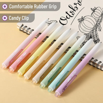 Mr. Pen- Retractable Gel Pens, 8 Pack, Black Ink, Pastel Barrel Gel Pens, Gel Pens Fine Point 0.5mm, Retractable Pens, Cute Pens