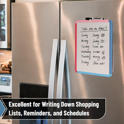 Dry Erase Board, 14" x 11", Colorful Frame, Marker Included