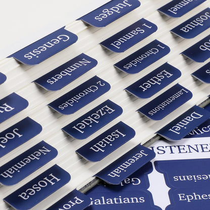 Mr. Pen- Bible Tabs, 75 Tabs, Sapphire Blue, Laminated Bible Tabs for Women and Men