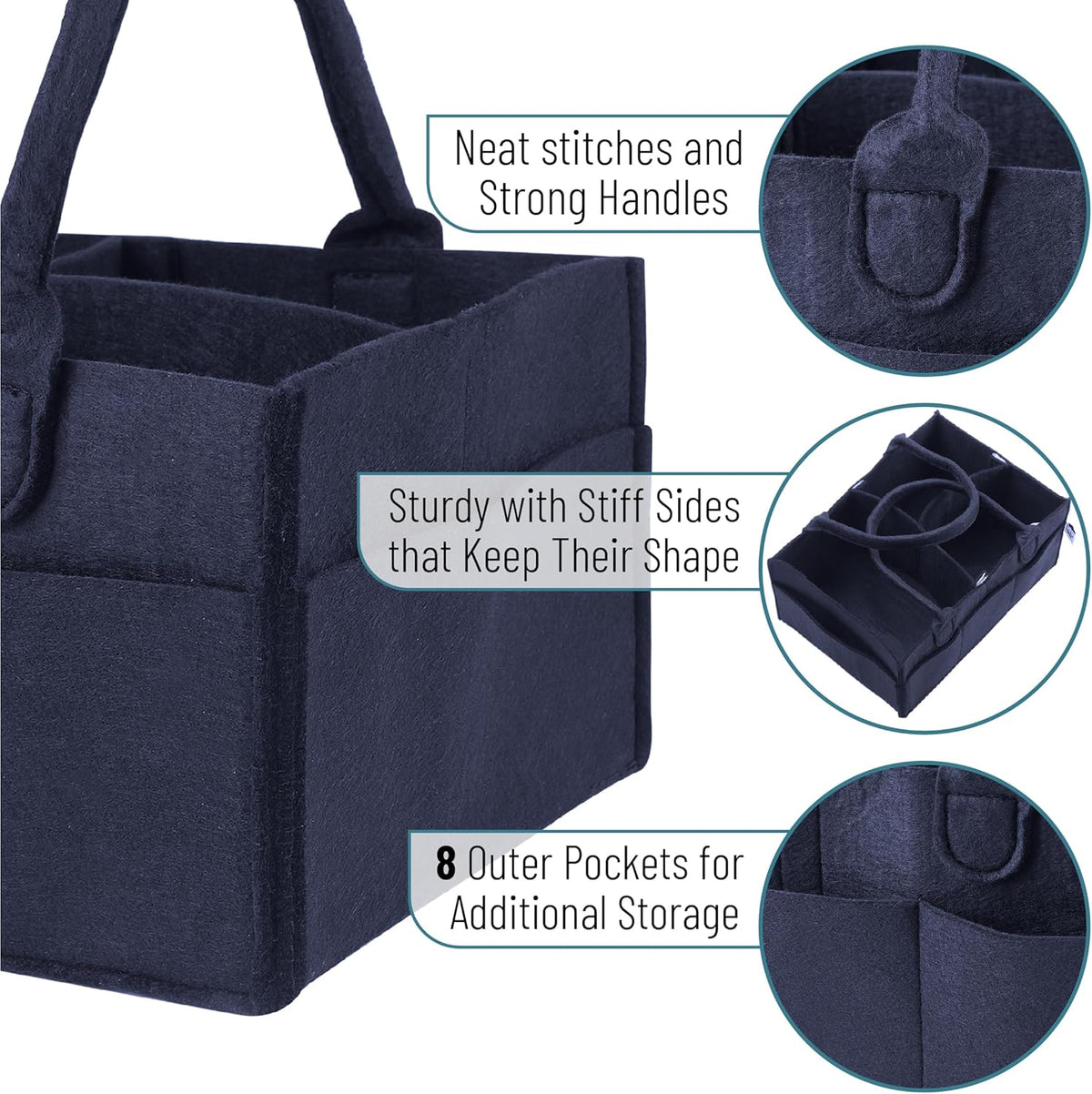 Mr. Pen- Baby Diaper Caddy Organizer, Navy Blue, Diaper Organizer, Car Diaper Caddy, Baby Caddy Organizer