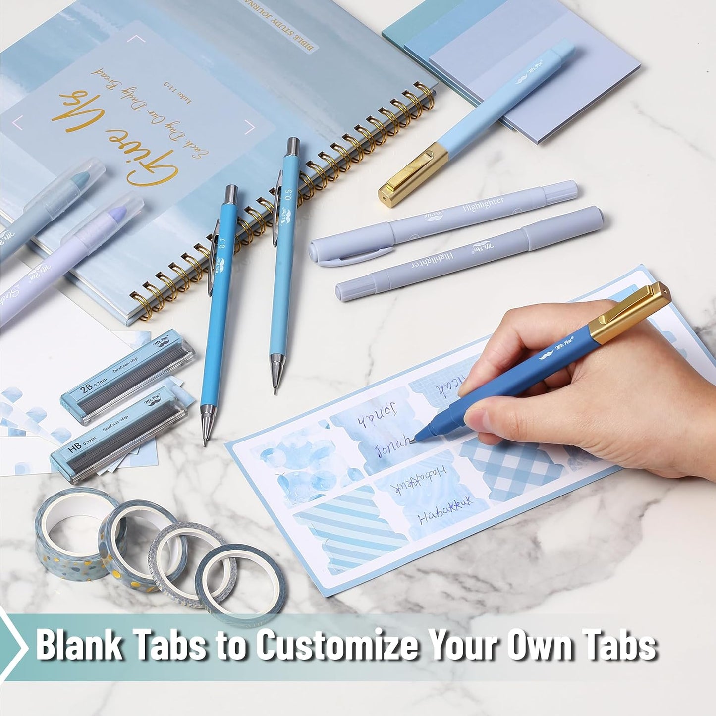 Mr. Pen- Bible Journaling Kit for Women, Ocean Breeze, Bible Highlighters and Pens No Bleed, Bible Journaling Supplies