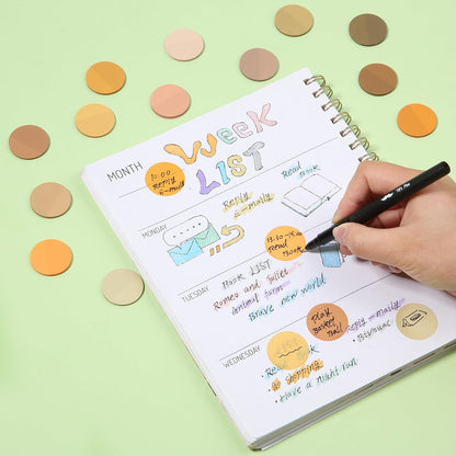 Round Transparent Sticky Notes Set, 14 Pads, 560 Sheets, 1.1"