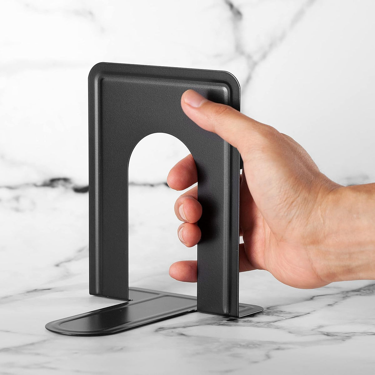 Mr. Pen- Book Ends, 8 Pack, Black, Heavy Duty Metal Bookends for Shelves, Book Holders for Shelves