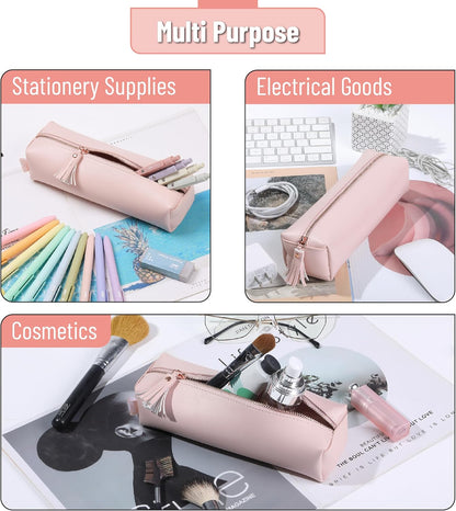 Mr. Pen- PU Leather Pencil Case, Pink