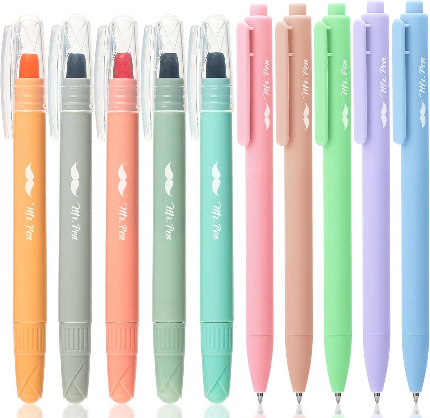 Mr. Pen- Bible Highlighters and Pens, 10 Pack, Gel Highlighters, Cotton Candy Clouds, Bible Highlighters No Bleed, Gel Highlighter No Bleed Through