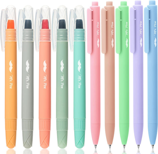 Mr. Pen- Bible Highlighters and Pens, 10 Pack, Gel Highlighters, Cotton Candy Clouds, Bible Highlighters No Bleed, Gel Highlighter No Bleed Through