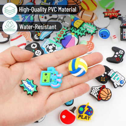 Mr. Pen- Different Charms, 60 Pack, Sports PVC Random Different Charms, Decoration Charms for Decoration