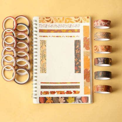 Mr. Pen- Washi Tape Set, 21 Rolls, Autumn Leaves, Decorative Tape, Washi Tapes