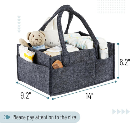 Mr. Pen- Baby Diaper Caddy Organizer, Charcoal Gray, Diaper Organizer