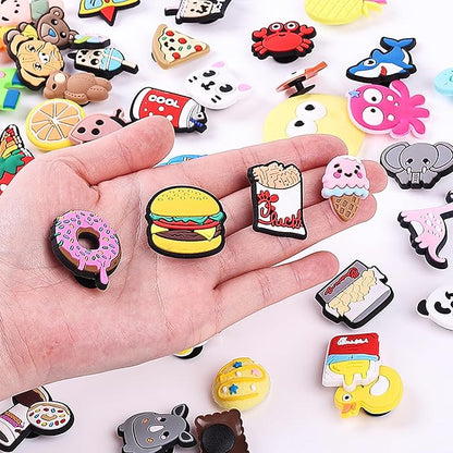 Different Charms, 60 Pack, PVC Random Different Charms, Decorative Charms for Decoration, Charm, Cute Charms, Charms Bulk, Charms Pack, Random Charms, PVC Random Different Shape Charms