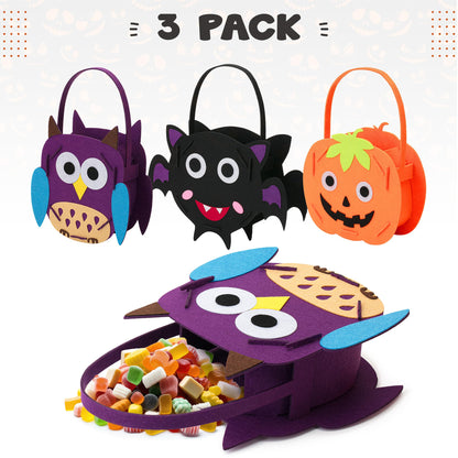 Mr. Pen- Mini Halloween Candy Bucket, 4 Pack (Check the Size), Halloween bucket, Halloween Trick or Treat Bucket, Halloween Trick or Treat Bags, Halloween Bags for Trick or Treat