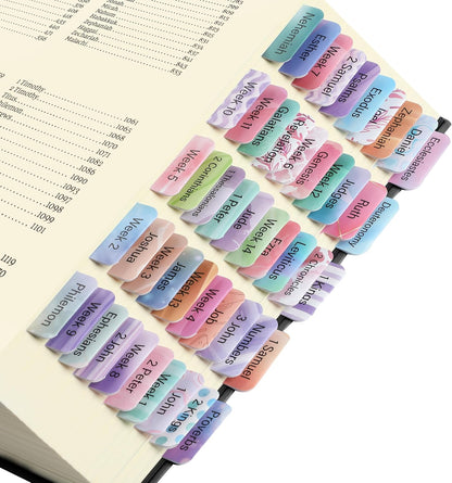 Mr. Pen- Bible Tabs, 120 pcs, Dreamy Tapestry, Laminated Bible Tabs for Women and Men, (90 Book Tabs and 30 Blank Tabs)