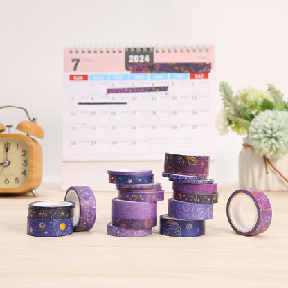 Mr. Pen- Washi Tape Set, 21 Rolls, Outer Space Design, Decorative Tape with Measure Tape