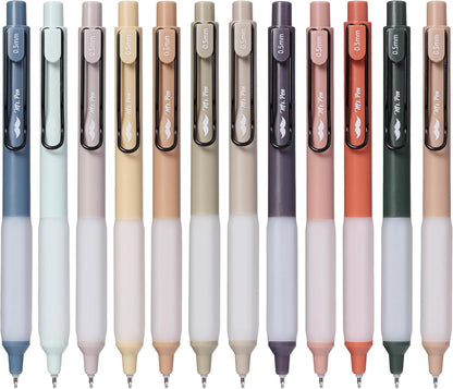 Mr. Pen- Retractable Gel Pens with Case, 12 Pack, Colorful Ink, 12 Refills, Gel Pens Fine Point 0.5mm