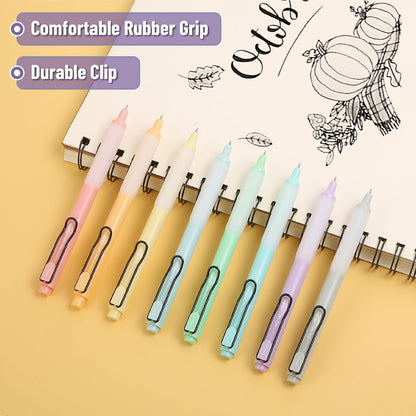 Mr. Pen- Retractable Gel Pens, 8 Pack, Black Ink, Pastel Barrels