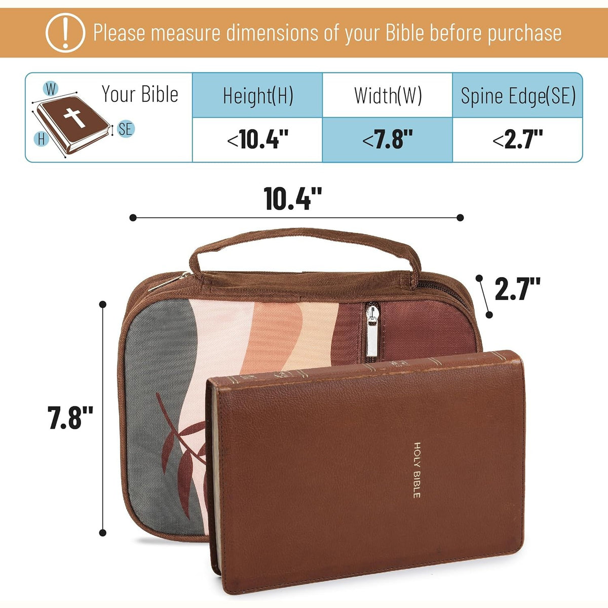 Mr. Pen- Bible Case, Retro Leaves, Bible Covers for Women and Men