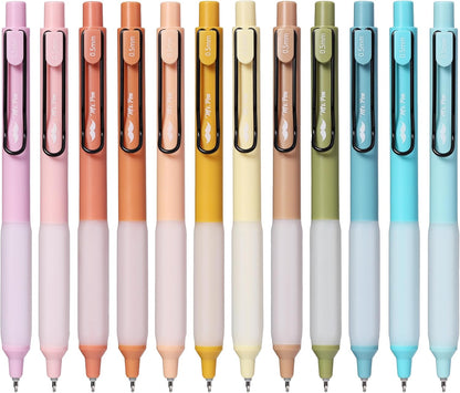 Mr. Pen- Retractable Gel Pens, 12 Pack, Colorful Ink Gel Pens with Case and 12 Refills, Gel Pens Fine Point 0.5mm, Retractable Pens