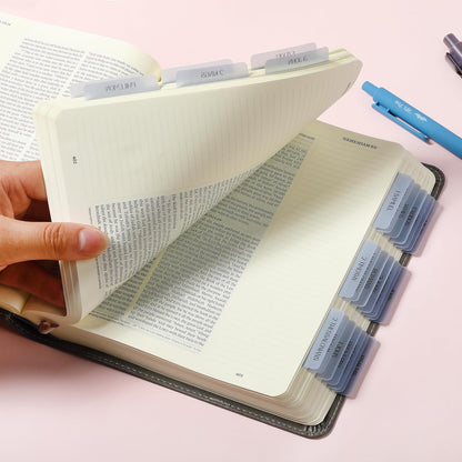 Mr. Pen- Bible Tabs, 75 Tabs, Transparent Dusty Blue Laminated Bible Tabs for Women and Men