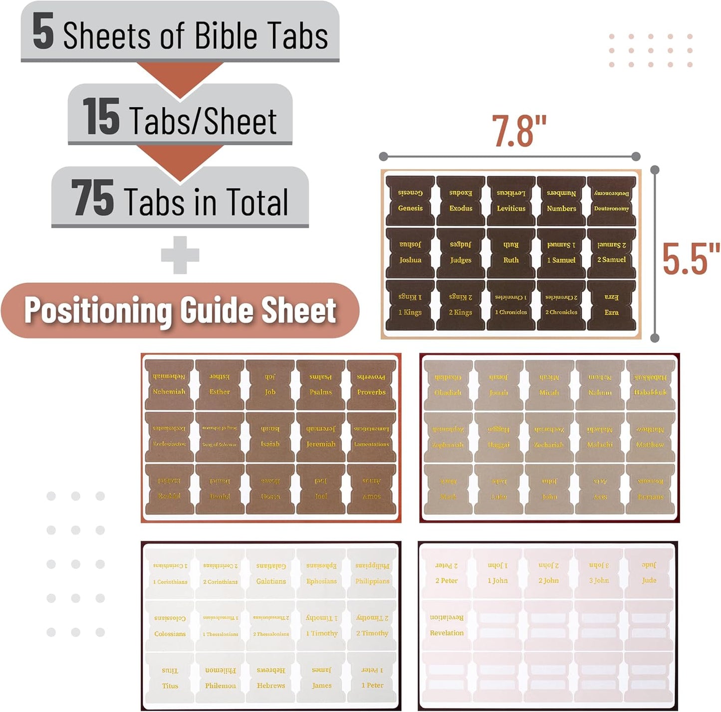 Mr. Pen- Bible Tabs, 75 Tabs, Mystic Forest, Laminated Bible Tabs for Women and Men, Bible Tabs for Study Bible