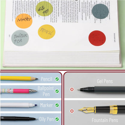 Mr. Pen- Transparent Sticky Note Set, 560Sheets, Colorful, Round Transparent Sticky Notes Set, Bible Sticky Notes Clear Sticky Notes Transparent