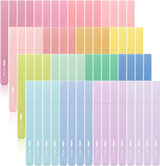 Mr. Pen- Aesthetic Highlighters, 64 Pack, Chisel Tip, Pastel Colors, Cute Highlighters Assorted Colors