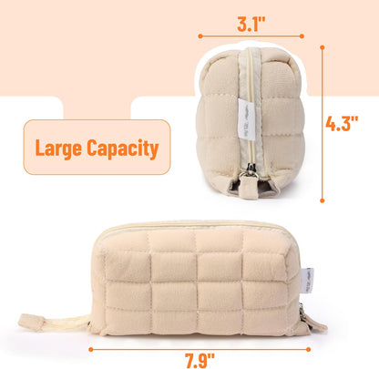 Mr. Pen- Large Capacity Pillow Pencil Case, Beige Pencil Pouch