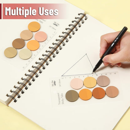 Round Transparent Sticky Notes Set, 14 Pads, 560 Sheets, 1.1"