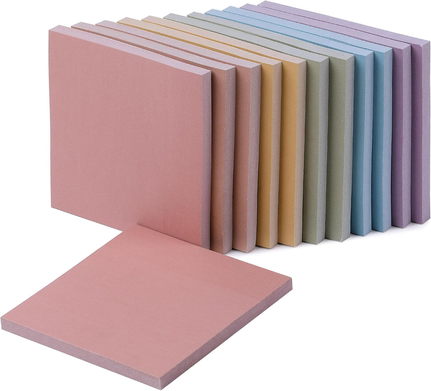 Mr. Pen- Sticky Notes, 3”x3”, 12 Pads, Pastel Colors Sticky Notes, Sticky Note, Self-Stick Note Pads