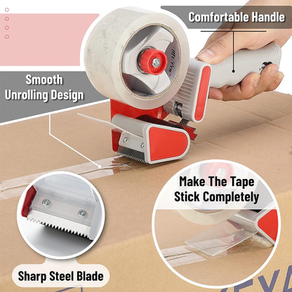 Mr. Pen- Packing Tapes, 1.88" Wide, 60 Yard, 6 Pack with 1 Dispenser Gun, 2 inch