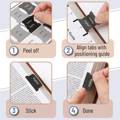 Mr. Pen- Bible Tabs, 75 Tabs, Gray, Laminated Bible Tabs for Women and Men